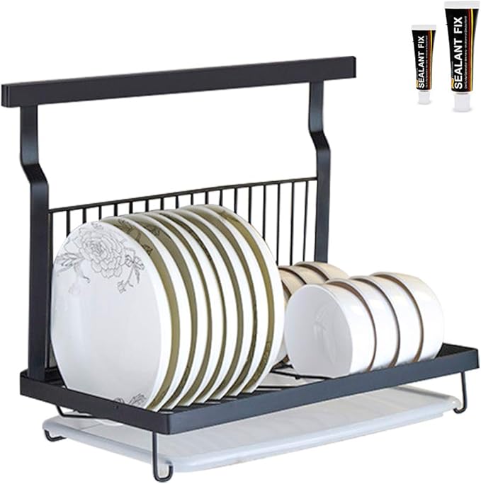 HOMESPON Dish Drying Rack Wall Mount Hanging Dish Rack Stainless Steel