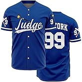 ETKWQPG Men's Stitched 99 Baseball Jersey 90s Hip Hop Button Down Baseball Shirts for Party