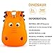 YISIBO 3D Cartoon Kids Backpack, Waterproof Cute Toddler Backpack: Hippo Orange