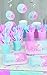 Gender Reveal Mega Party Pack for 24 - Two Size Plates + Cups + Napkins + Cutlery + Tablecloths, Balloons + Banner + Hanging Decorations + Streamers.