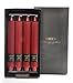 Root Candles Unscented Dinner Candles Premium Beeswax Blend Boxed Candle Set, 9-Inch, Garnet, 4-Count