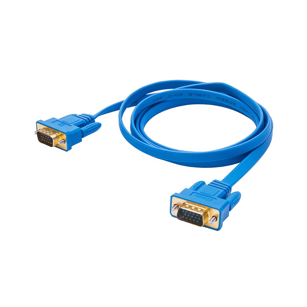 VGA Cables Electronics DTECH Ultra Thin Flat Design VGA Monitor Cable
