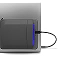 Afterplug 2-Pocket Adhesive Pouch for Laptop, Compatible with External 2.5" HDD, SSD, Magic Mouse, USB Cable and More - Gray