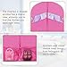 Univivi Dance Costume Bags Foldable 36 inch for Dance Competitions Garment Bag, with 2 Zipper Mesh Pockets and Clear Window, for Storage or Travel Set of 3 （Pink）