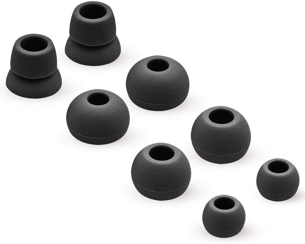 MMOBIEL Silicone Ear Tips Earbuds Set Compatible with Powerbeats 2/3 Monsterbeats Wireless Beats by Dre 4 works (Black)