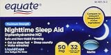Equate - Nighttime Sleep Aid 50 mg, Maximum Strength, 32 Softgels (Compare to Unisom SleepGels)