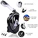 QingSong Full Face Snorkel Mask, Snorkeling Mask for Adults and Kids with Detachable Camera Mount, 180 Degree Large View Free Breath Dry Top Set Anti-Fog Anti-Leak Anti-UV