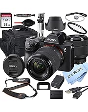 Sony Alpha a7 III Mirrorless Digital Camera with 28-70mm Lens, 32GB Card, Tripod, Case, and More (18pc Bundle) (Renewed)