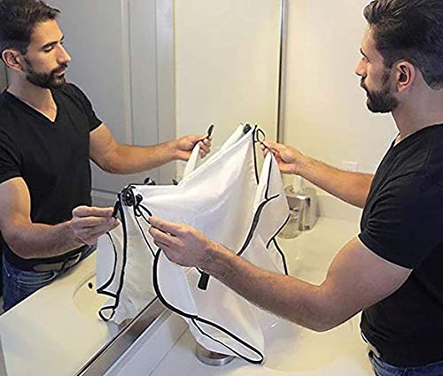 LucaSng Shaving Cloth Scissors Release Shave Trimming Cloth Neck Apron with Suction Cup - Image 3