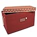 Multi-Use Christmas Storage Box with classic snowflake lid- Holds holiday greenery, ornaments, villages, nutcrackers and more-Durable cardboard core for stability