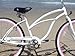 Firmstrong Urban Lady Single Speed Beach Cruiser Bicycle, 26-Inch, White/Pink Rims w/Black Seat (15226)