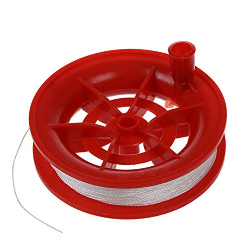 50M Twisted String Line Red Wheel Kite Reel Winder, Fun Toys 2019 New (Multicolor)