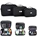 BUBM Waterproof 3pcs/set Portable Electronic Accessories Travel Organizer Case,Black
