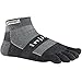Injinji 2.0 Outdoor Original Weight Micro Nuwwol Socks, Charcoal/Black, Large