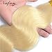 9A 613 Bundles Blonde Body Wave 1 Bundle Brazilian Virgin Human Hair Weaves (24 Inch)