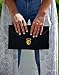 HDE Women's Bright Crossbody Gold Chain Leather Evening Envelope Clutch Purse