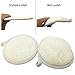 Loofah Pads, Round, Large-3 pack 100% All-Natural Luffa Sponges/Scrubbers with Elastic Handle and Terry Cloth Back to Buff and Exfoliate Face and Body in Bath Spa or Shower by Bare Essentials Living