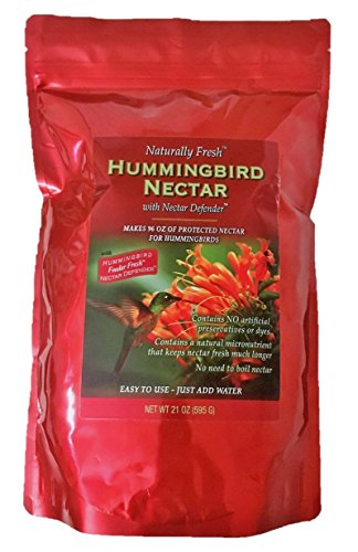 Naturally Fresh Hummingbird Nectar with Nectar Defender, A Powder Food Mix with Long Lasting Results, Makes 96 ounces of Clear Feeder Sweetness