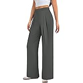 JEKAOYI Women's High Waisted Casual Pants Wide Leg Stretchy Business Dress Work Pull On Trousers