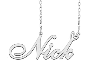 RONKAHSHOW Custom Name Necklace Customized Personalized Pendant Name Necklace with Heart Name Necklace for Women Best Gift for Girl Birthday Mother’day Christmas wedding