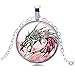 Jiayiqi Women Men Magic Large Dragon Star Crescent Time Gem Dangle Pendant Silvery Chain Necklace