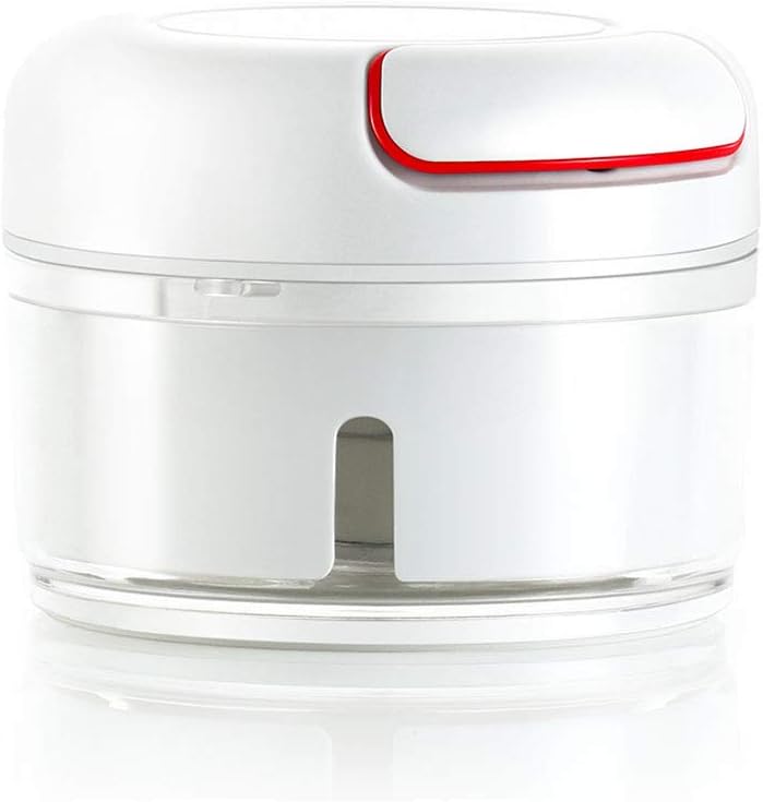 silunbeili Garlic Chopper Garlic Crusher Press Easy Pull Mini Food Chopper Food Slicer, Odor Free for Chopping Garlic Ginger Chili Onion Ingredients Nut Purees