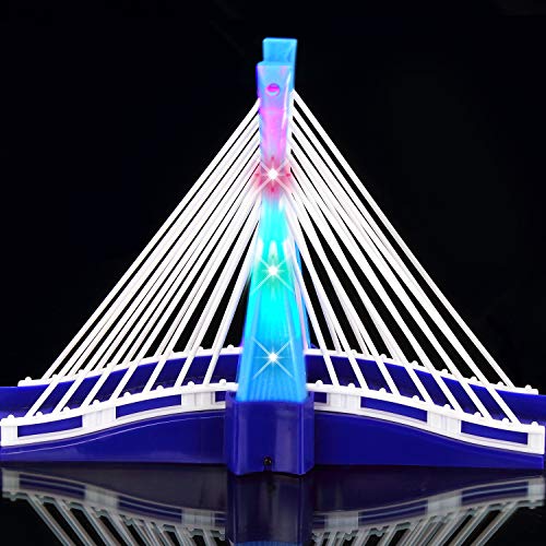 Fun-Here Race Cars Track Set Toy City Highway Living Flexible Slot Car Mega Tracks Length 12 feet Musical Bridge Boys Girls Gift - Thumbnail 3
