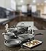 Bialetti 10 Piece Nonstick Granito Cookware Set, Oven Safe, Gray