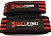 Jack's Fitness Padded Lifting Straps for Weight Lifting - Deadlift - Seated Row - Red and Black