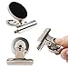 12 Refrigerator Magnet Clips with Black Flannelette for Scratch Safe - 38mm Wide - Perfect Fridge Magnets,Office Magnets,Photo Magnets for House Office Use
