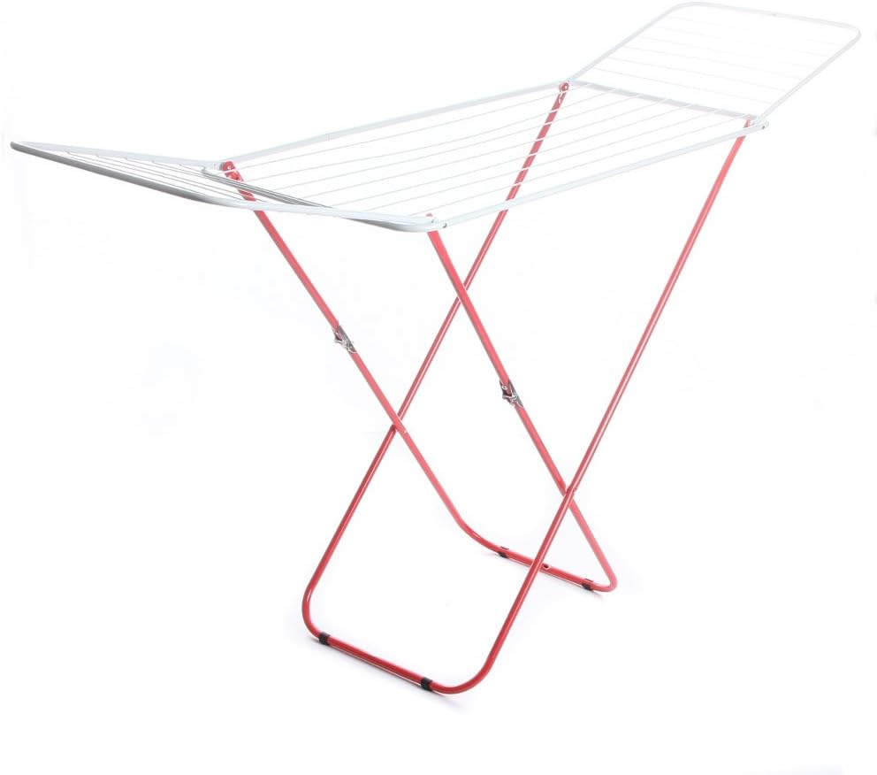 rg-vertrieb Wäscheständer Flügelwäschetrockner rot Wäschetrockner Wäsche Trocknen 18m Länge 184cm x 50cm x 102cm