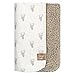 Trend Lab Gray Stag Head Flannel and White Faux Shearling Baby Blanket, 30 in x 40 in