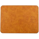 Megoo Wireless Charger Mouse Pad with Type C Port for iPhone X/8/8 Plus 10W Fast Wireless Charging for Samsung Galaxy S8/S8 Plus/S9/S7/S6 edge/Note 8, Nexus 5/6/7 and All Qi-Enabled Phones (Brown)