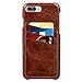 iPhone 8 Plus Case, iPhone 7 Plus Case, Benuo[Card Slot Vintage Series] Premium Genuine Leather Card Case,3 Card Slots, Ultra Slim, Soft Leather Cover for iPhone 8 Plus/7 Plus 5.5 inch (Stylish Brown)