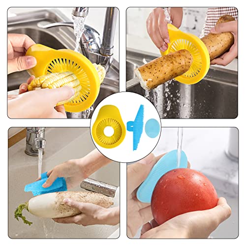 6 Piece Vegetable Brush Fruit Vegetable Brush, Plastic Veggie Brushes