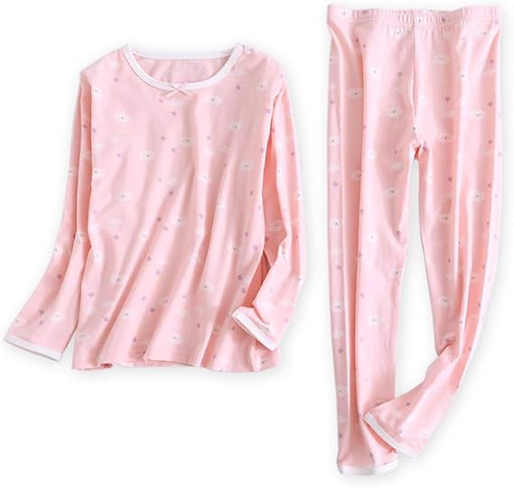 Amazon エスライフ S Lifeeling パジャマ 上下セット 女の子 長袖 ルーム 子供パジャマ かわいい ガールズ キッズ 部屋着 寝間着 春 秋 冬 ピンク くも パジャマ 通販