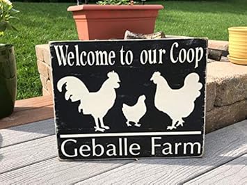 Qidushop Panneau De Coq Personnalisable Pour Poulailler Inscription