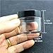 20gram/20ml Round Clear Empty Container Jars with Black Screw Lids Bulk for Lotions, Lip Balm, Makeup Samples - BPA Free (24 Pack, Black)