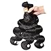 Connie Hair Brazilian Virgin Hair Body Wave 3 Bundles Grade 5A Unprocessed Human Weave Weft Mixed Length Natural Black Total 300g