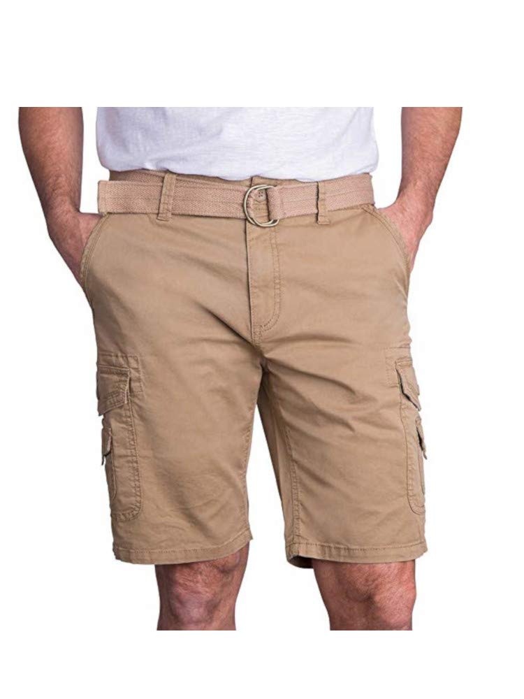 Weatherproof Vintage Mens Cargo Short With Belt Tan Size 32