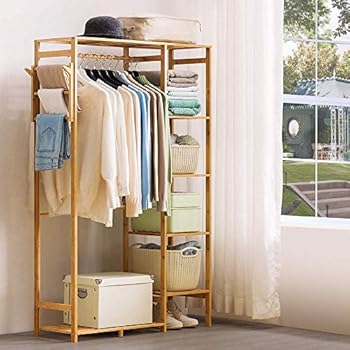 ufine bamboo garment rack
