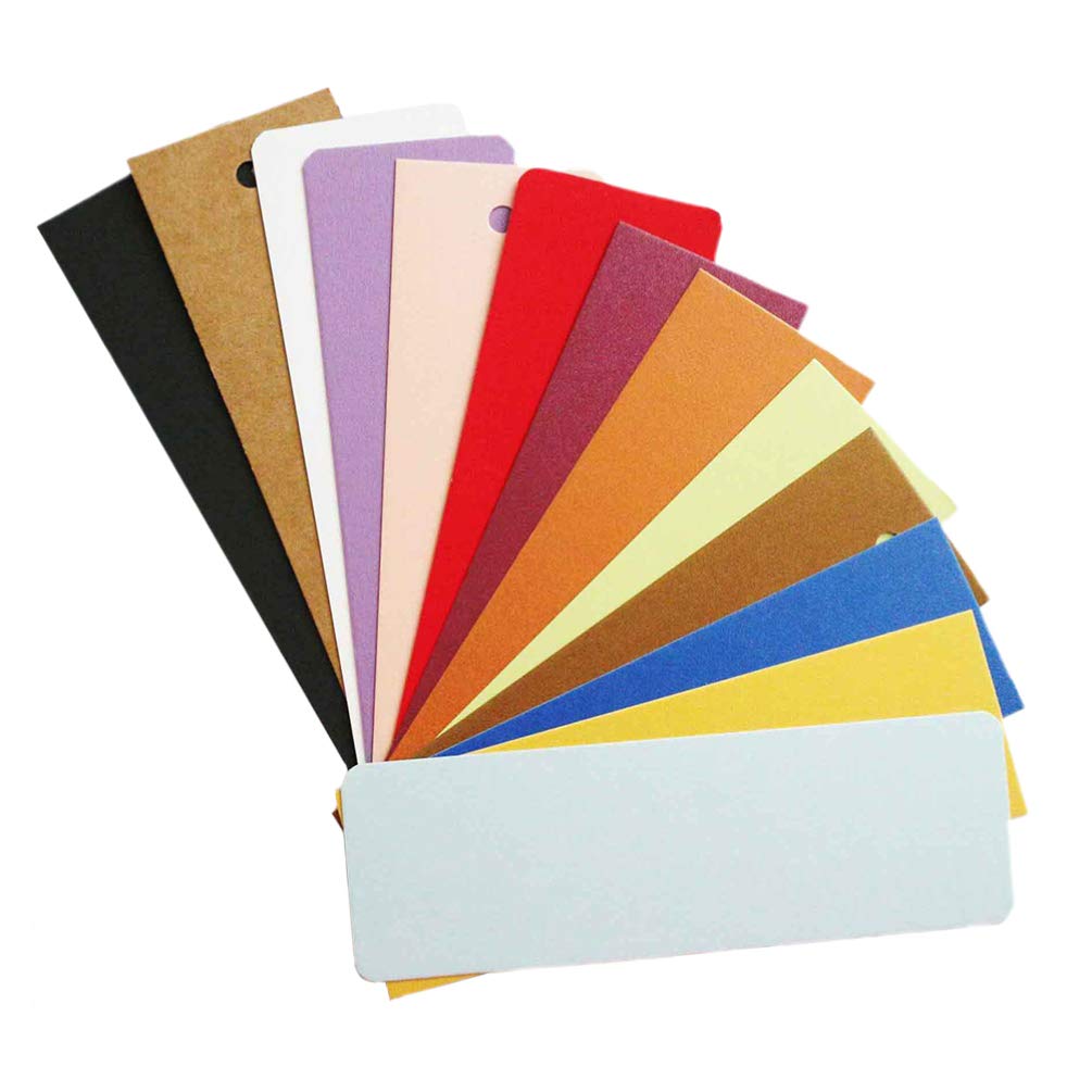 50pcs Blank Paper Bookmarks Cardstock Colorful Kraft Paper Tags Tags Label Book Mark for Kids School Classroom Project Arts Crafts DIY Drawing Random Color