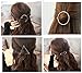 QTMY 4 Pcs Round Circle Triangular Lips Moon Shaped Hair Pin Clips Hair Jewelry Hair Accessories (Golden)