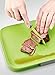 Home and Above Modern Non-Slip Cutting Board with Hidden Compartments for Included Knife and Mini Fork Set, PBA Free Chopping Board, Green