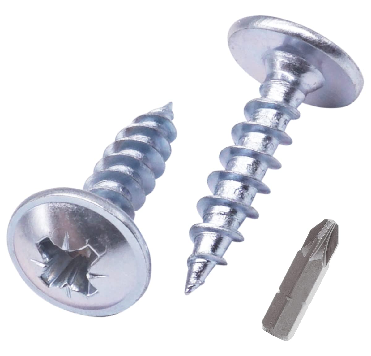 (Pack of 50 pcs) Zinc Plated Steel 6.0 x 25 mm Wood Screws, Metal Screws, Modified Truss Head, Self Tapping (50, 6.0 x 25 mm)