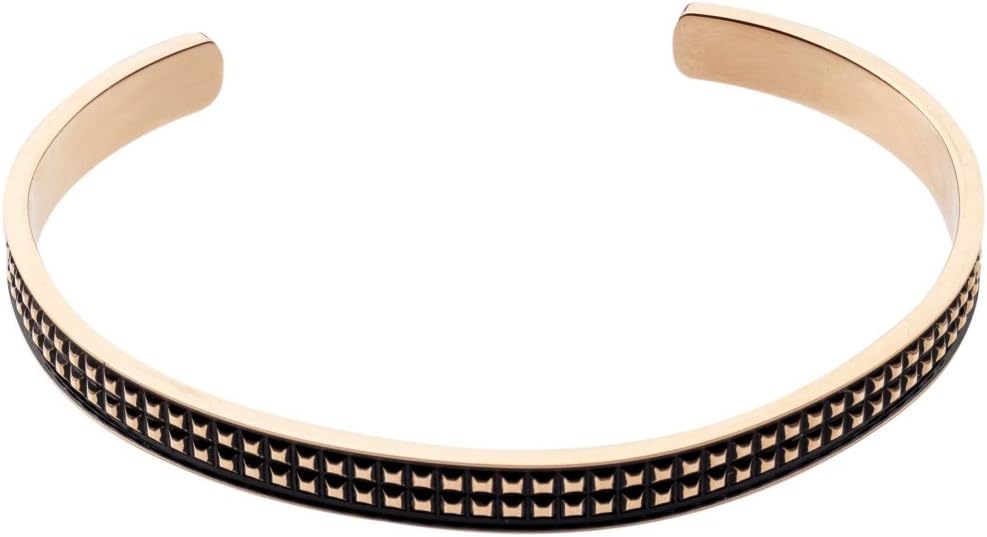 gooix 421 06395 Framed Mens Stainless Steel Bangle Bracelet Gold