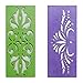 Assorted Classic Rangoli Stencil Borders Set (6 Designs 7 x 3 Each) Diya Jyot Tiara Floral Abstract Flower Designs for Diwali Laxmi Pooja Holi Colors Ganesh Puja Floor Decor Mandala Art Decoration