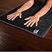 Youphoria Yoga Microfiber Non-Slip Towel - Hot Yoga Mat Towel for Enhanced Grip and Sweat Absorption - Black with Gray Stitching
