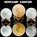Extra Large!!! GPJOY 3D Moon Lamp Rechargeable Lunar Night Light Dimmable Touch Control Brightness Two Tone Home Decorative Lights Baby Night Light with Wooden Stand, Diameter 7.3 Inch