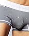 Croota Mens Underwear, Low-Rise Boxer Brief, Sprinkled Color Dots on Gray or Black, SR01M